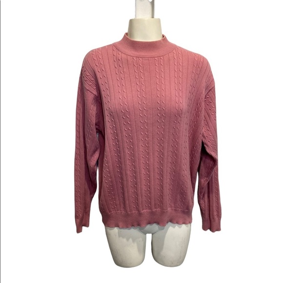 cleo Sweaters - VINTAGE Cleo pale pink cotton granny sweater